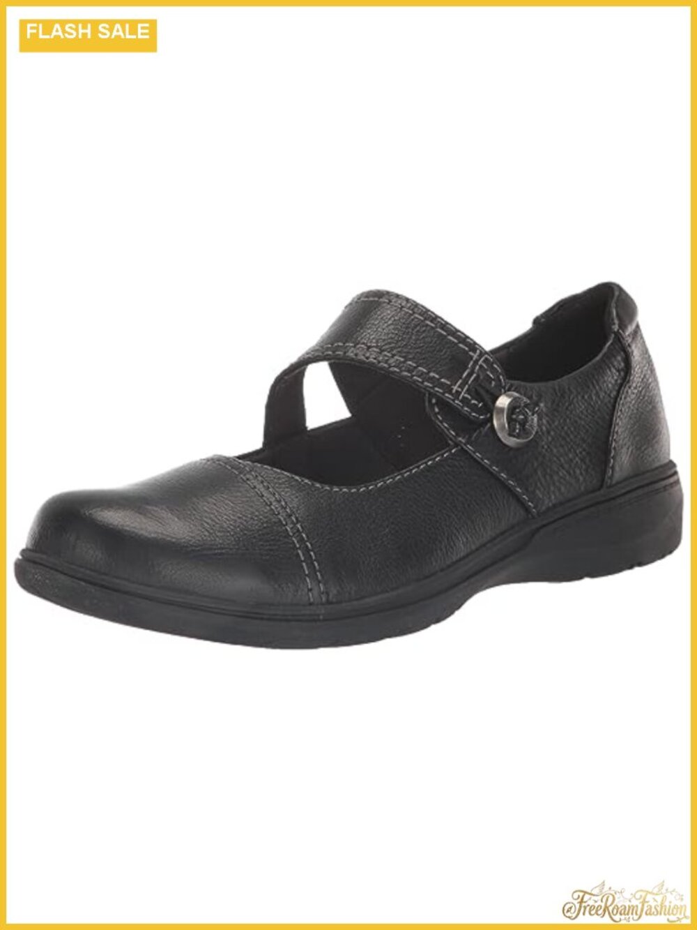 Clarks Carleigh Jane Mary Jane Flat Nubuck Comfort Shoe